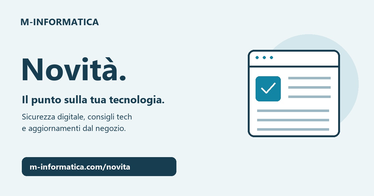 Nasce Novità: il punto sulla tua tecnologia
