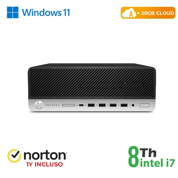 RINOVO PC HP REFURBISHED 600 G4 SFF i7-8X00 DDR4 8GB SSD 256GB W11P CLOUD20GB Grade A 1Y Warranty +