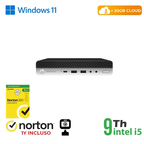 RINOVO Ultra Mini PC DM HP REFURBISHED 600-800 G5 i5-9X00T SODDR4 8GB SSD 256GB W11P No Dvd Grade A