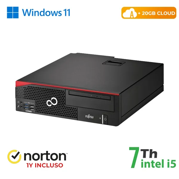RINOVO PC FUJITSU REFURBISHED Esprimo D757-957 SFF i7-7X00 DDR4 8GB SSD 256GB W11P CLOUD20GB Grade