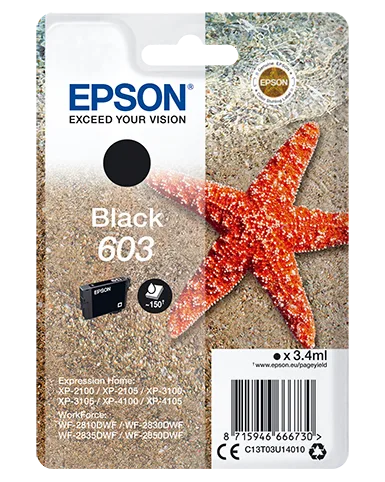 EPSON CARTUCCIA INK NERO, STELLA MARINA, 603