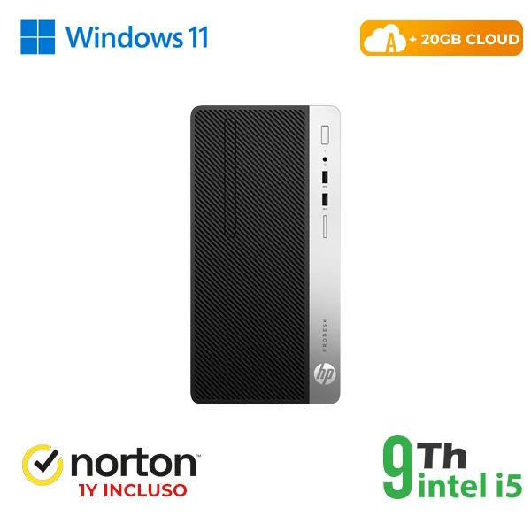 RINOVO PC HP REFURBISHED 400 G5 TOWER i5-9X00 DDR4 8GB SSD 256GB W11 CLOUD 20GB GRADE A 1T WARRANTY